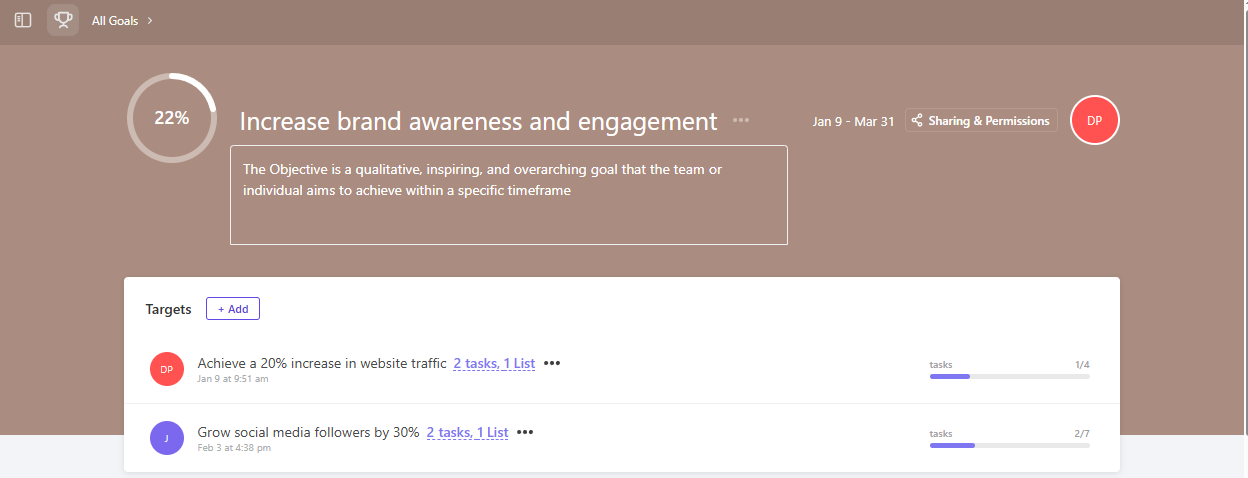 Setting Objectives OKR Tool